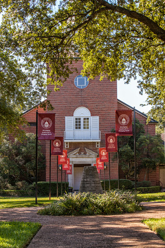 Brown Chapel with banners